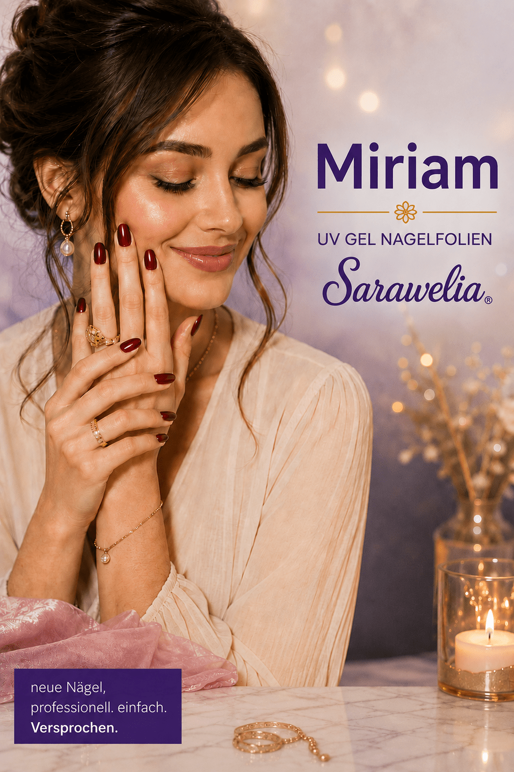 Sarawelia UV Nagelfolie Miriam – 20 UV Nagelfolien