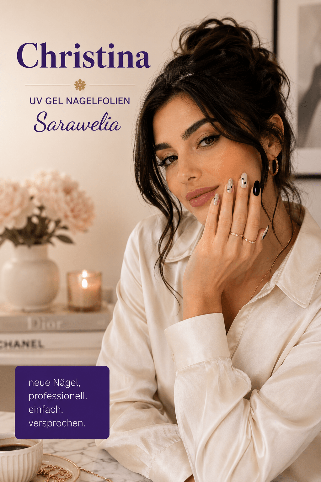 Sarawelia UV Nagelfolie Christina – 20 UV Nagelfolien