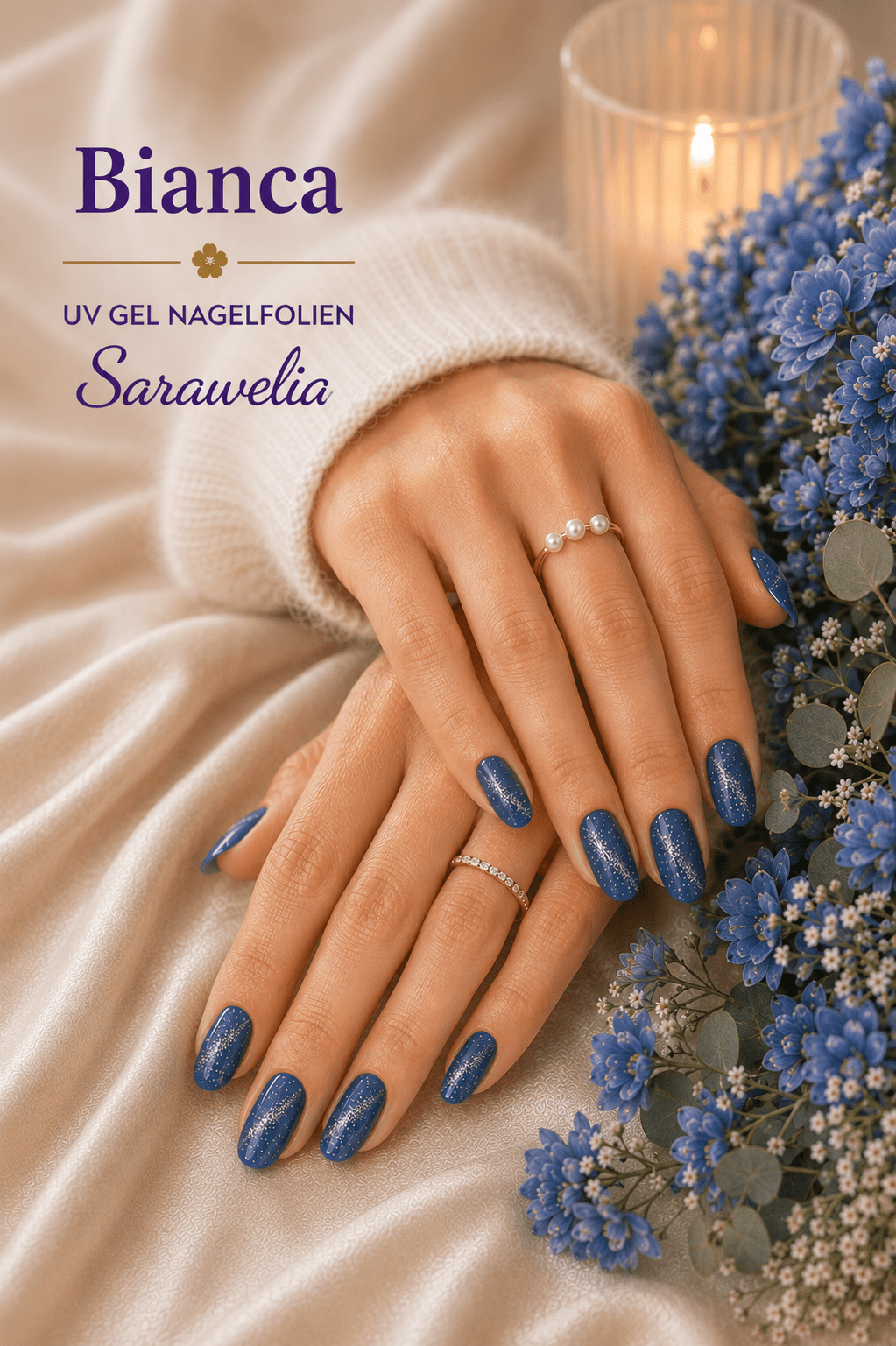 Sarawelia UV Nagelfolie Bianca – 20 UV Nagelfolien