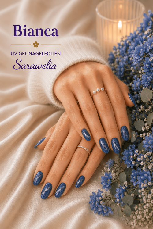 Sarawelia UV Nagelfolie Bianca – 20 UV Nagelfolien