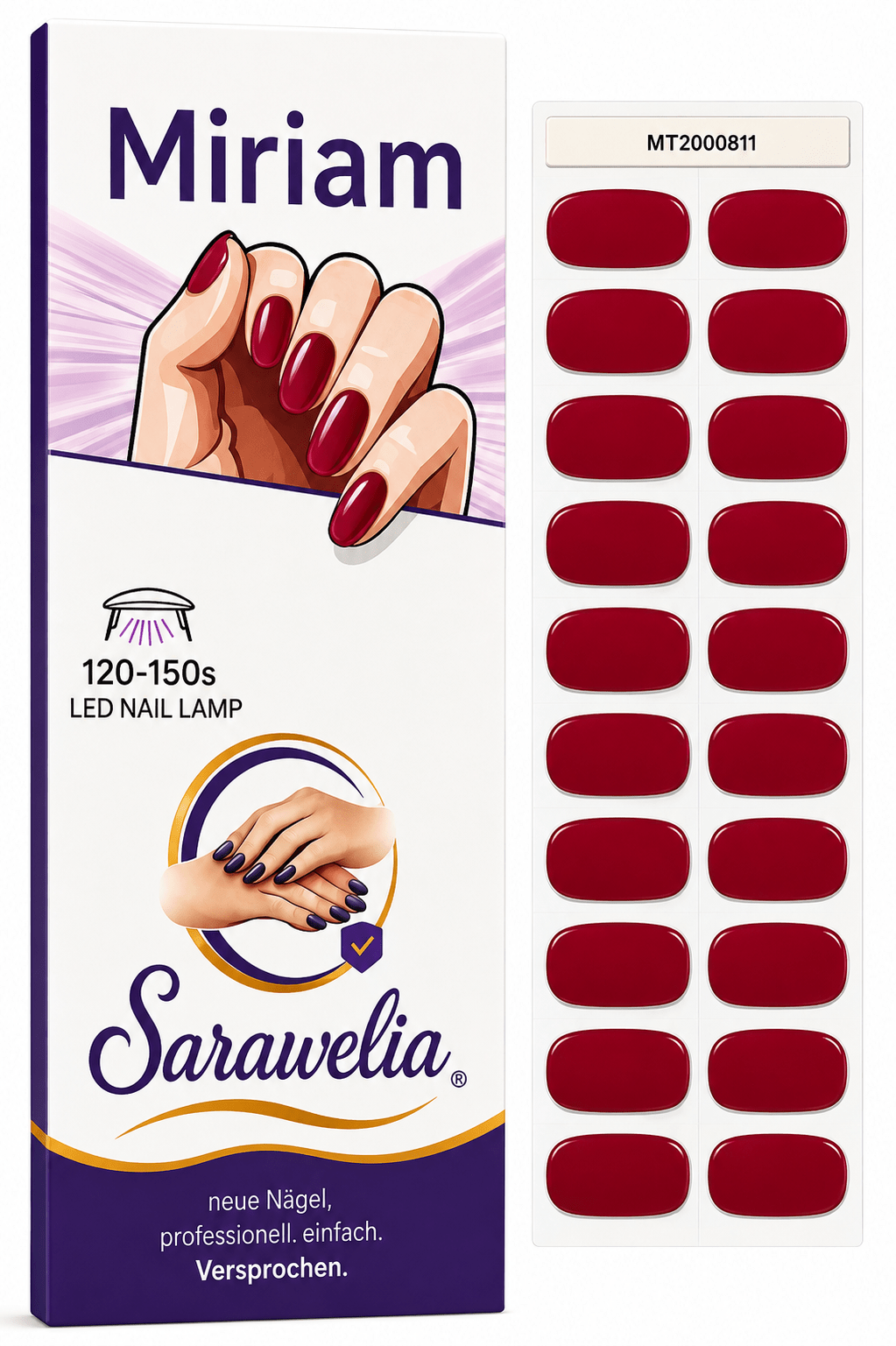 Sarawelia UV Nagelfolie Miriam – 20 UV Nagelfolien