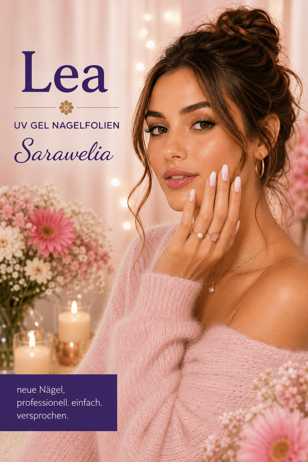 Sarawelia UV Nagelfolie Lea – 20 UV Nagelfolien