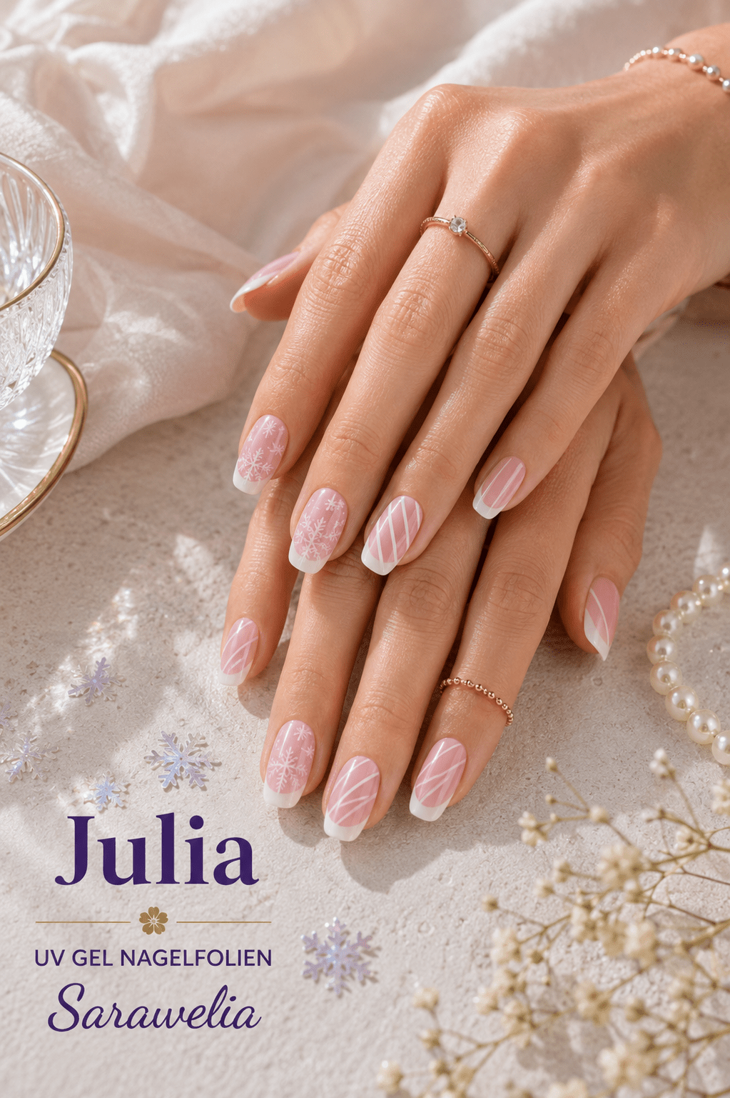 Sarawelia UV Nagelfolie Julia – 20 UV Nagelfolien
