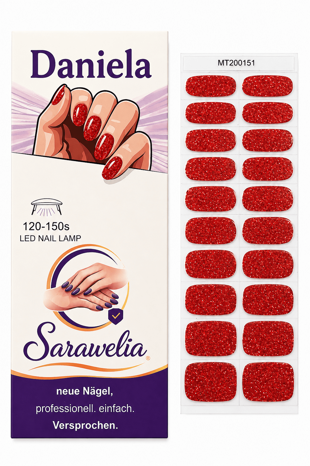 Sarawelia UV Nagelfolie Daniela – 20 UV Nagelfolien