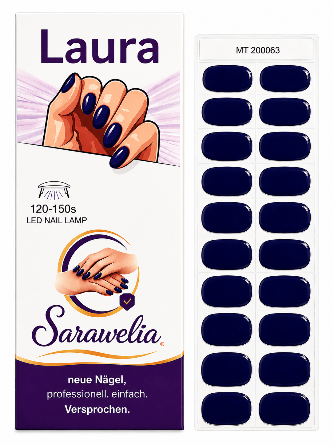 Sarawelia UV Nagelfolie Laura – 20 UV Nagelfolien
