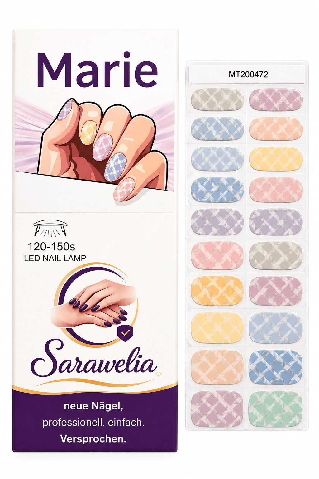 Sarawelia UV Nagelfolie Marie – 20 UV Nagelfolien