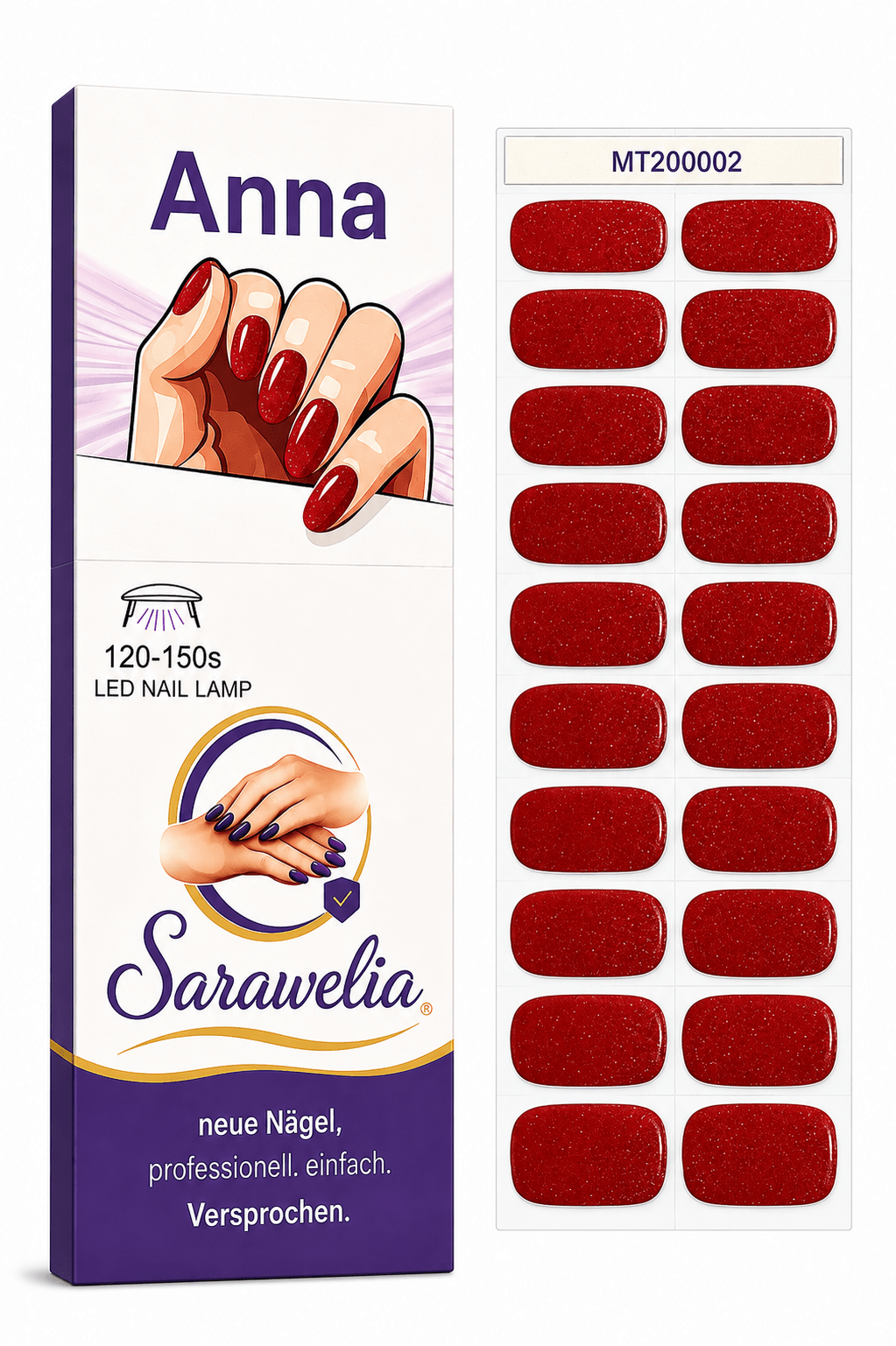 Sarawelia UV Nagelfolie Anna – 20 UV Nagelfolien