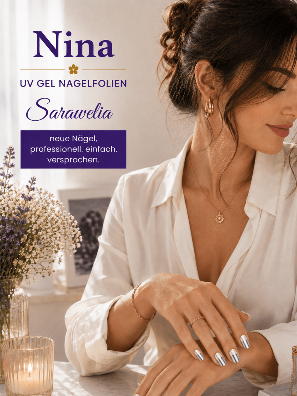 Sarawelia UV Nagelfolie Nina – 20 UV Nagelfolien