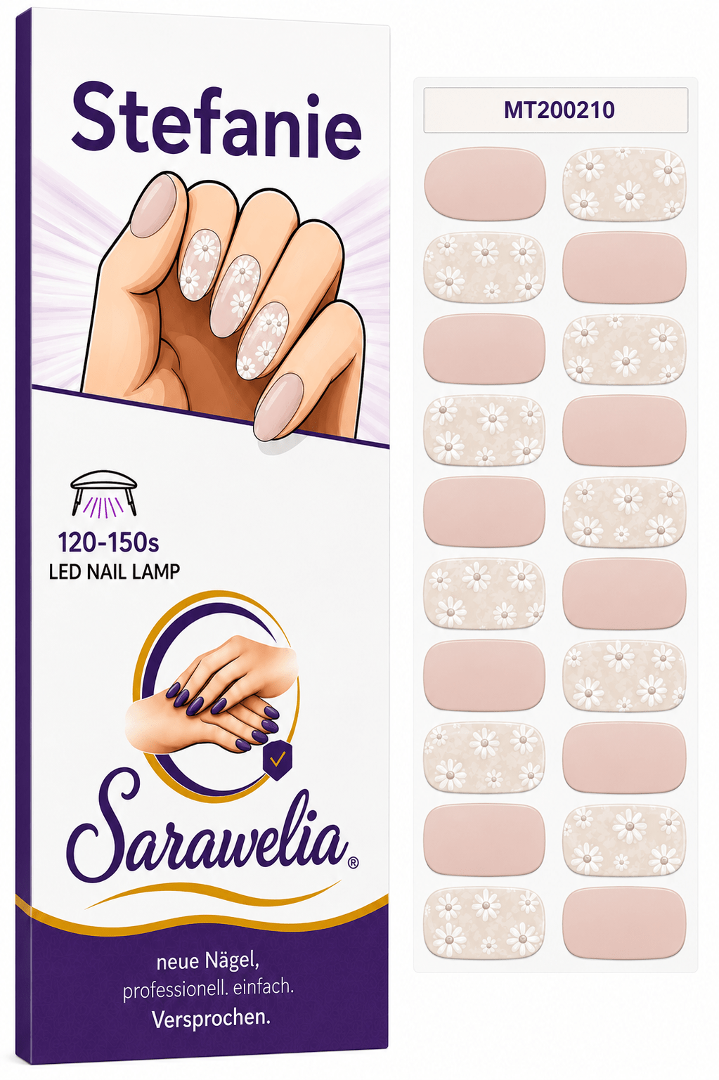 Sarawelia UV Nagelfolie Stefanie – 20 UV Nagelfolien