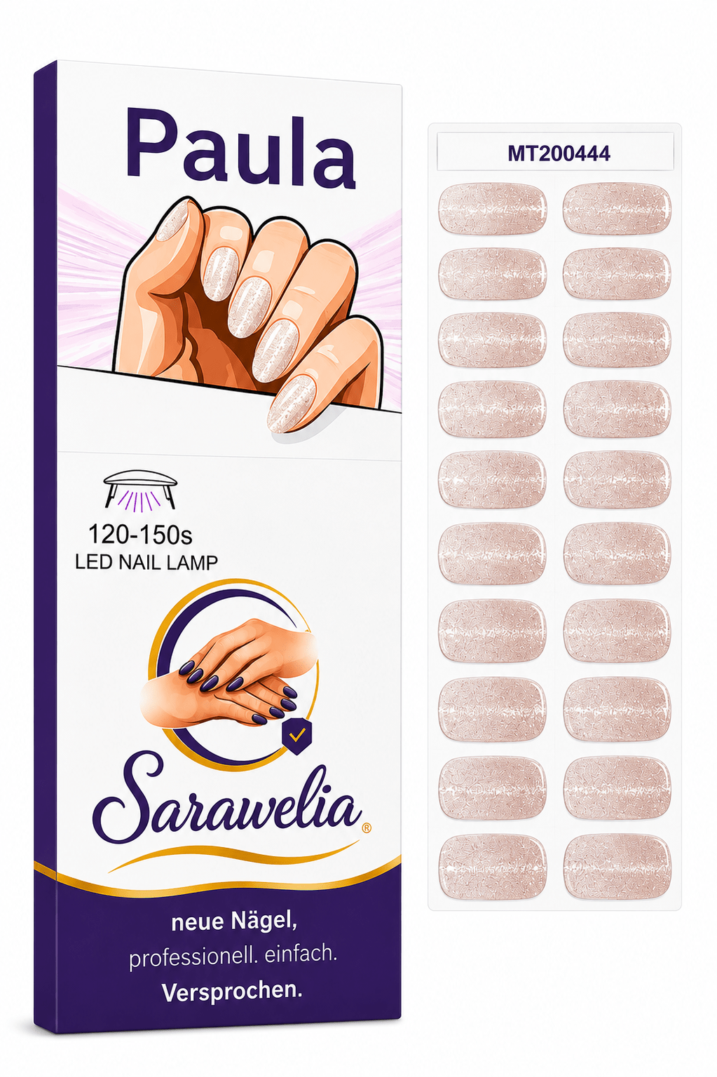 Sarawelia UV Nagelfolie Paula – 20 UV Nagelfolien