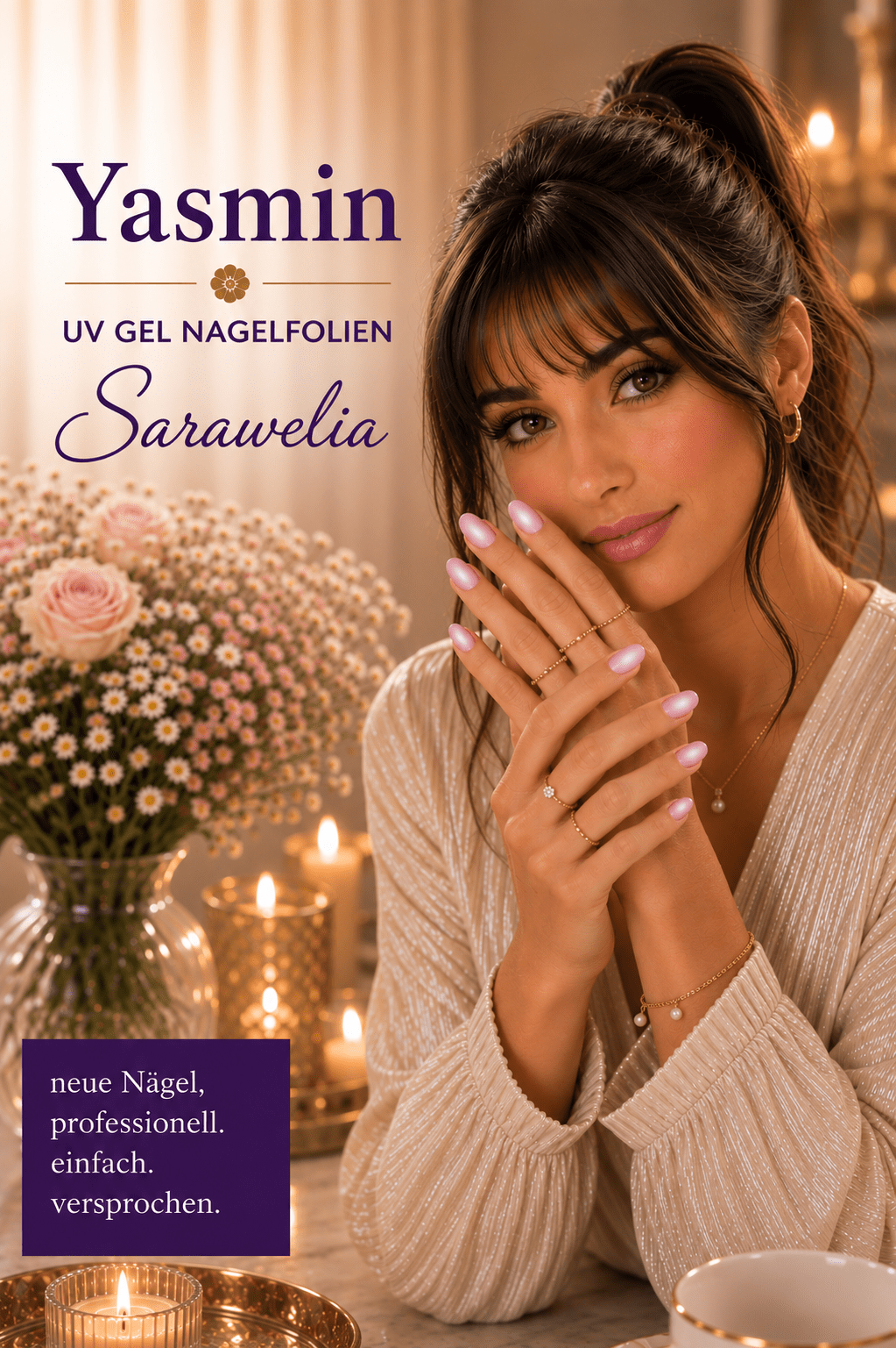 Sarawelia UV Nagelfolie Yasmin – 20 UV Nagelfolien