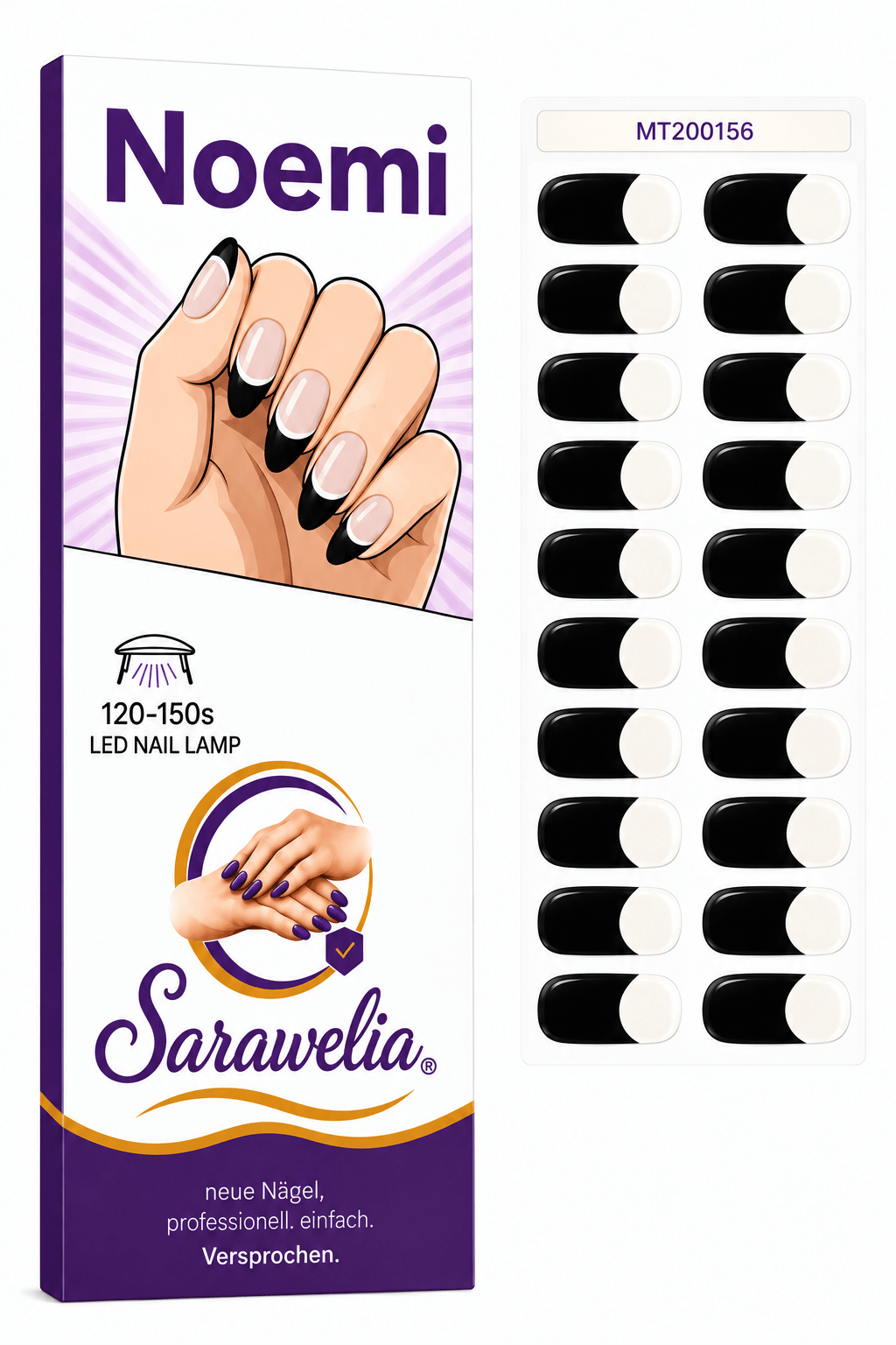 Sarawelia UV Nagelfolie Noemi – 20 UV Nagelfolien