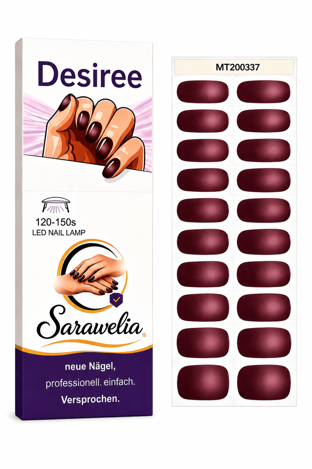 Sarawelia UV Nagelfolie Desiree – 20 UV Nagelfolien
