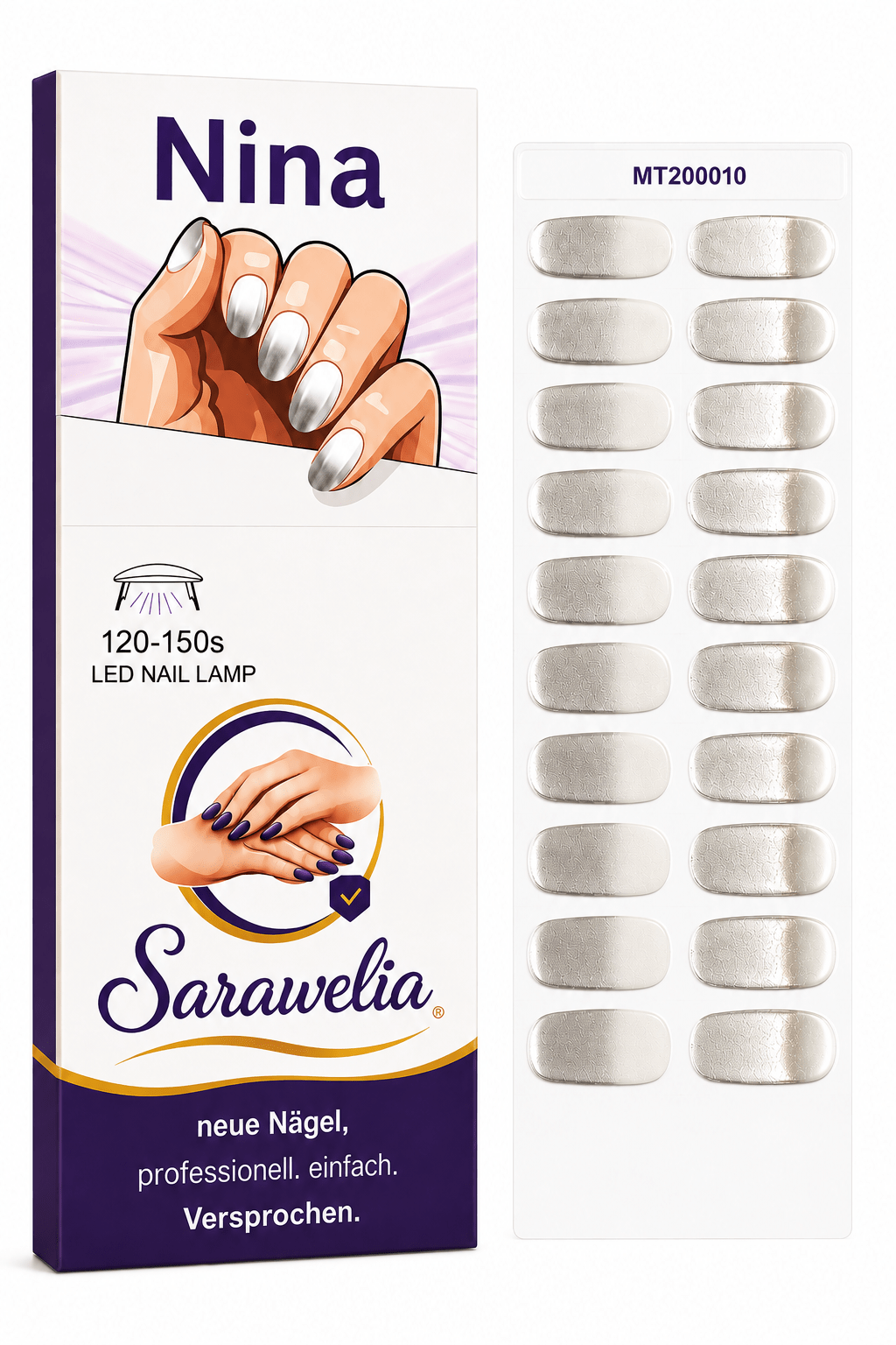 Sarawelia UV Nagelfolie Nina – 20 UV Nagelfolien