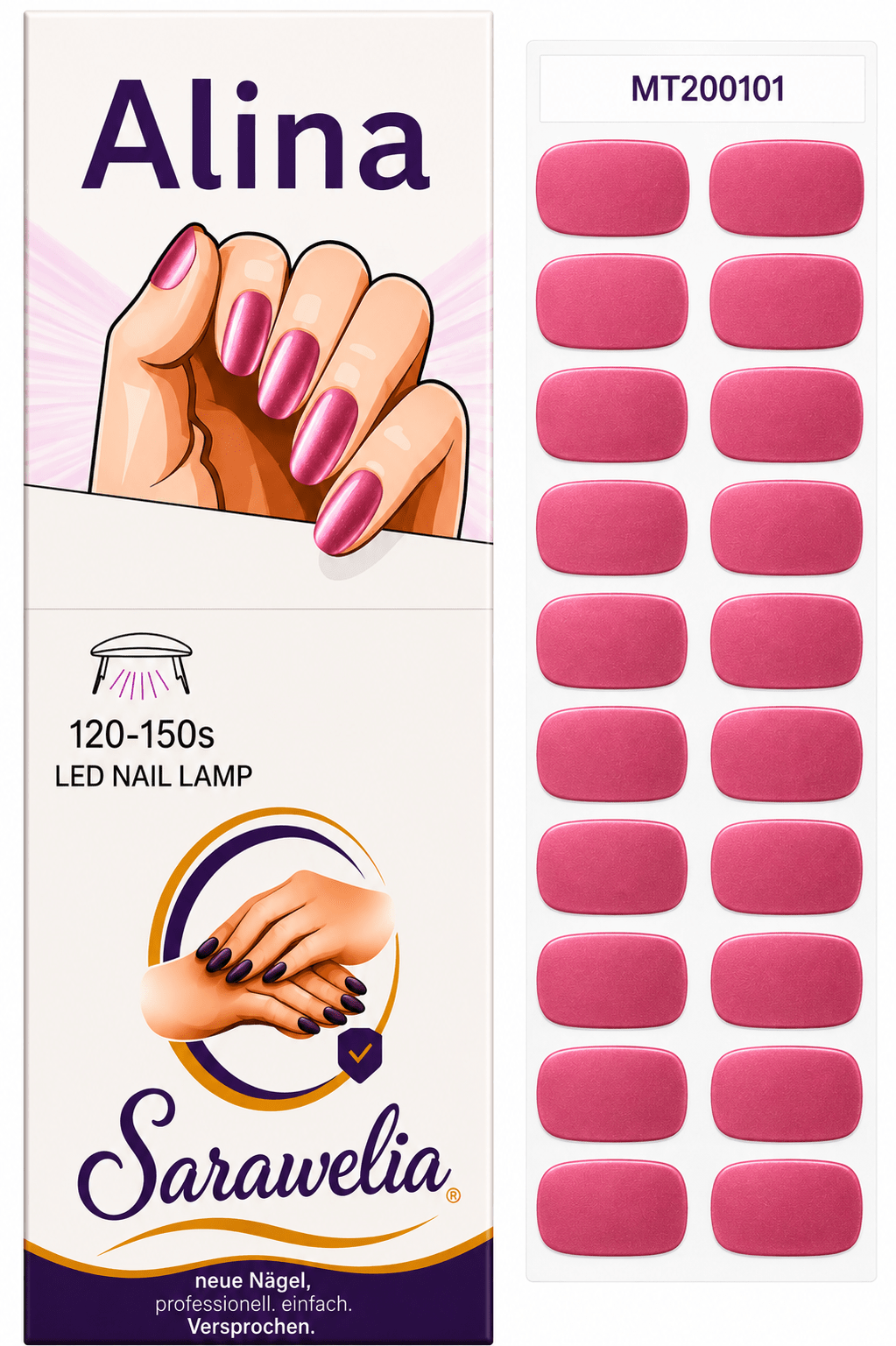 Sarawelia UV Nagelfolie Alina – 20 UV Nagelfolien
