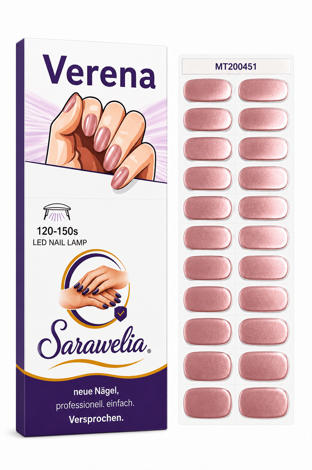 Sarawelia UV Nagelfolie Verena – 20 UV Nagelfolien