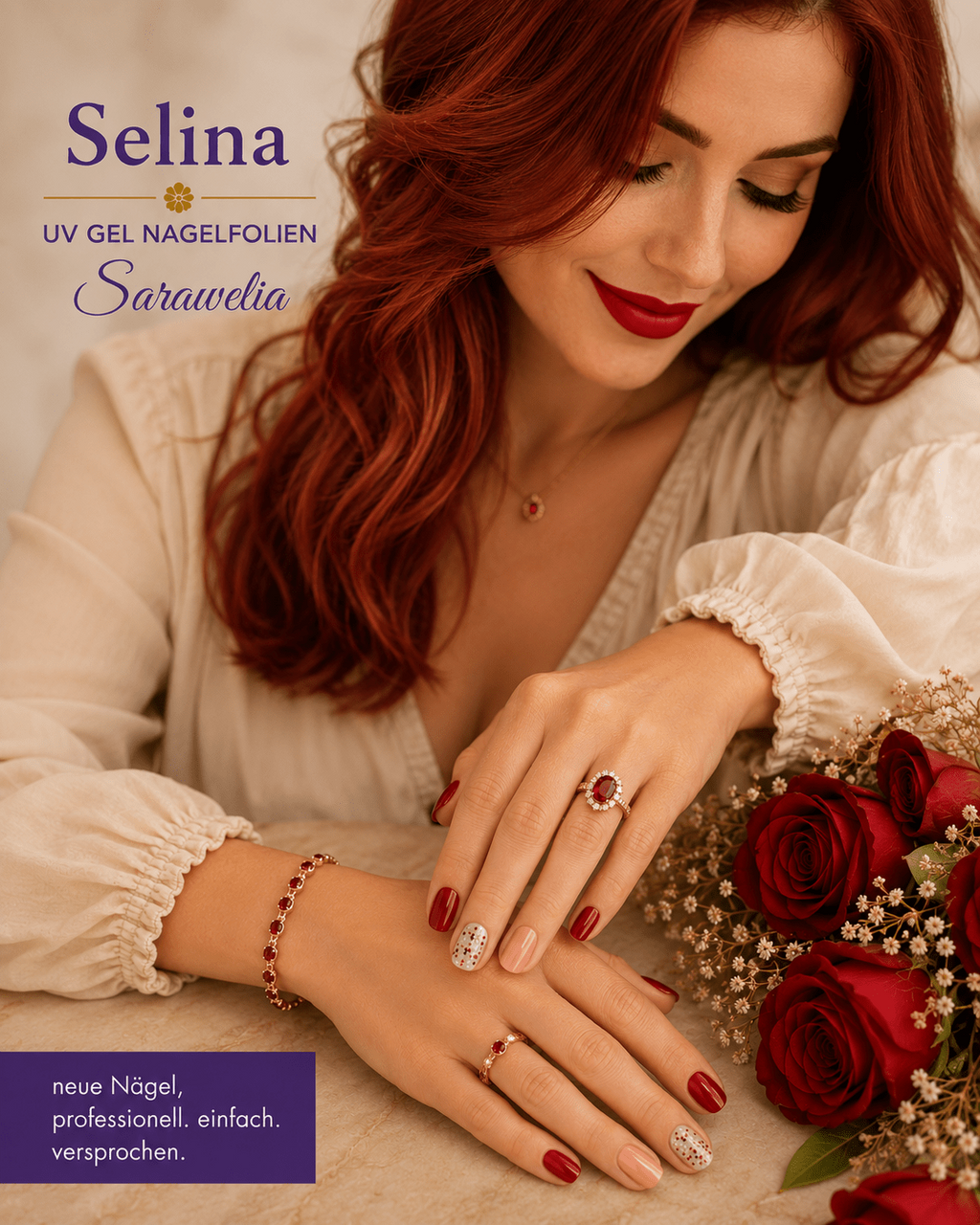 Sarawelia UV Nagelfolie Selina – 20 UV Nagelfolien