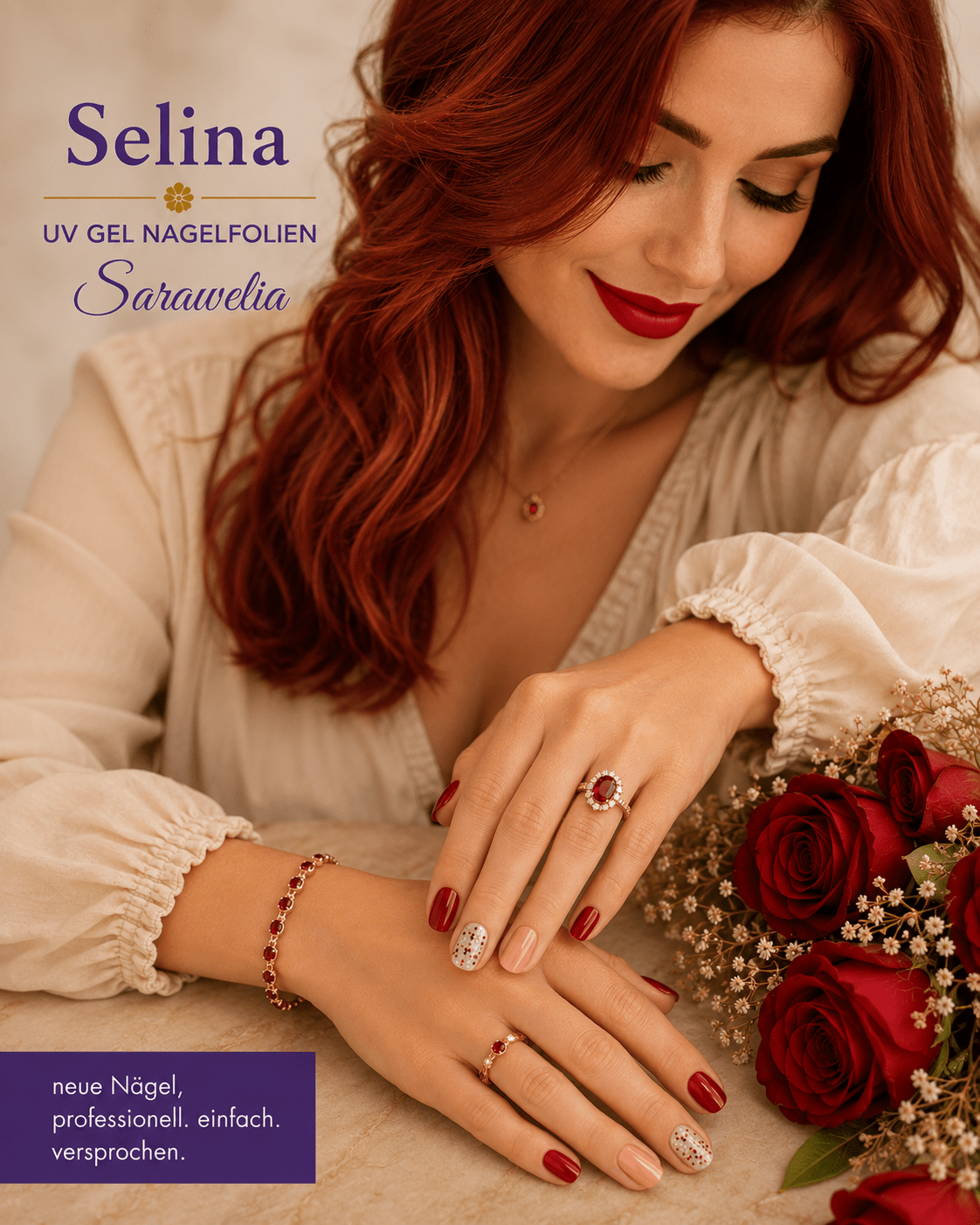 Sarawelia UV Nagelfolie Selina – 20 UV Nagelfolien