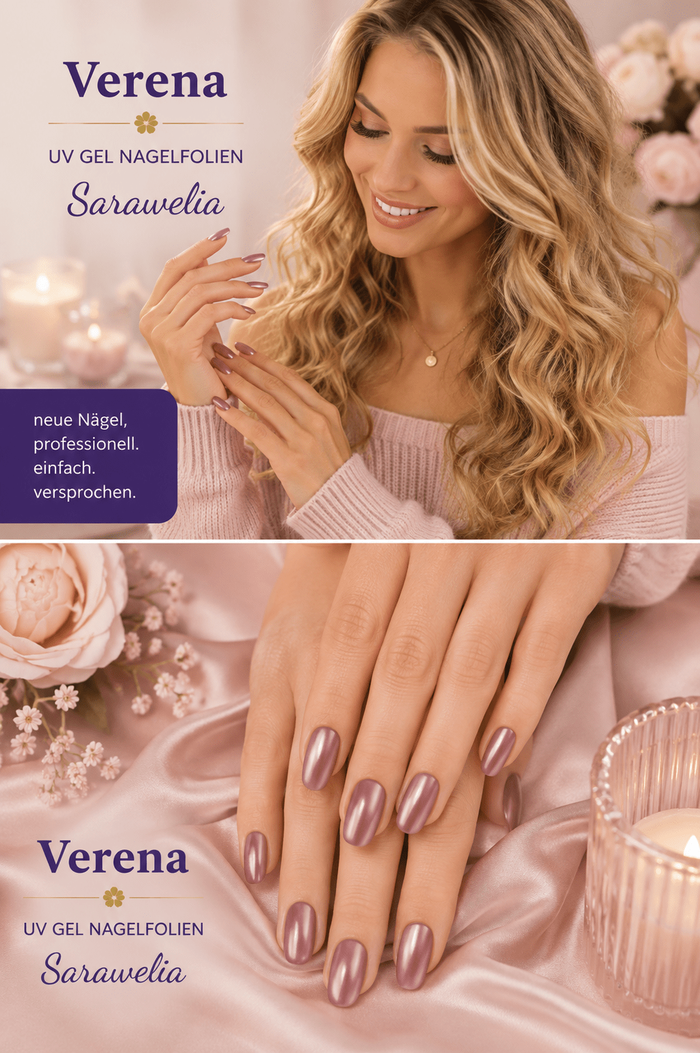 Sarawelia UV Nagelfolie Verena – 20 UV Nagelfolien