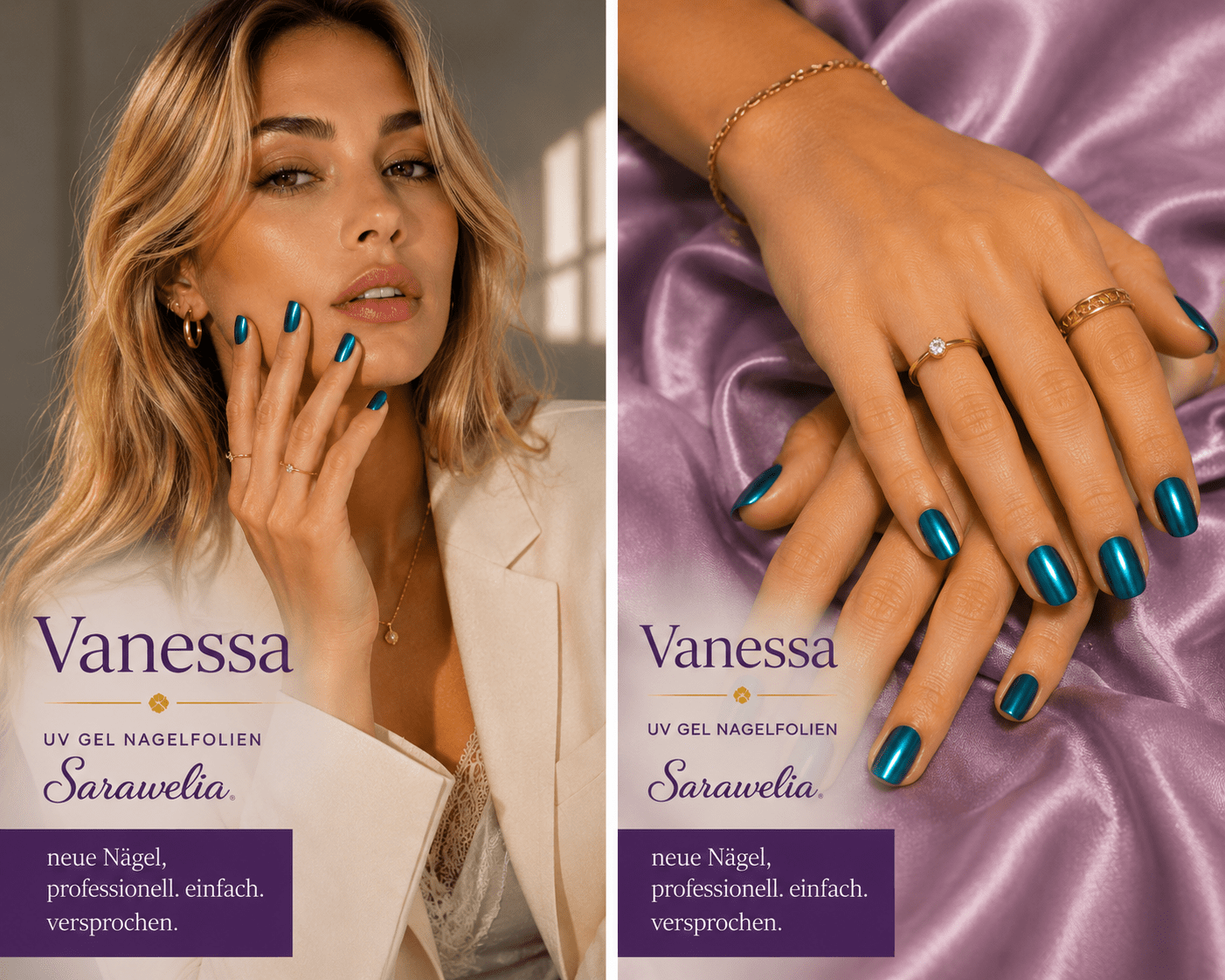 Sarawelia UV Nagelfolie Vanessa – 20 UV Nagelfolien