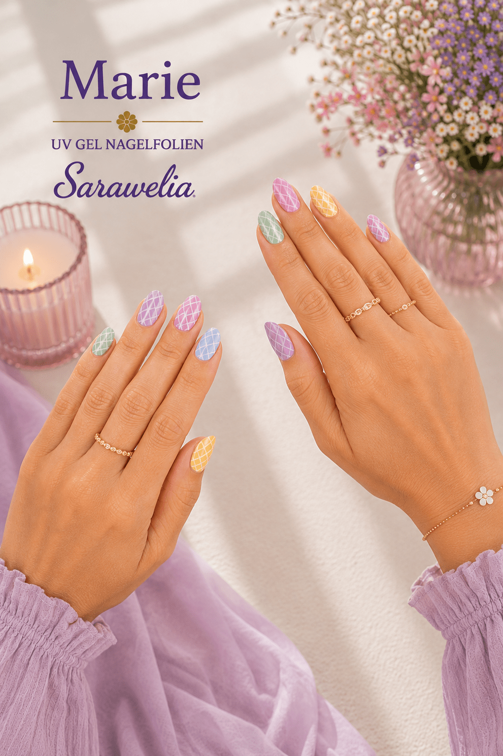 Sarawelia UV Nagelfolie Marie – 20 UV Nagelfolien