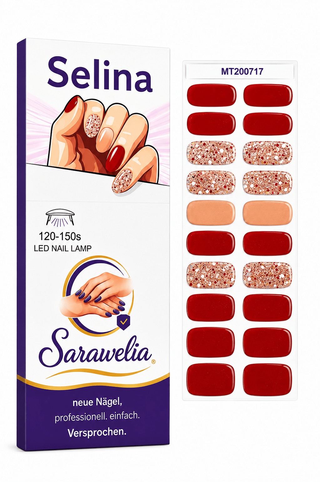Sarawelia UV Nagelfolie Selina – 20 UV Nagelfolien