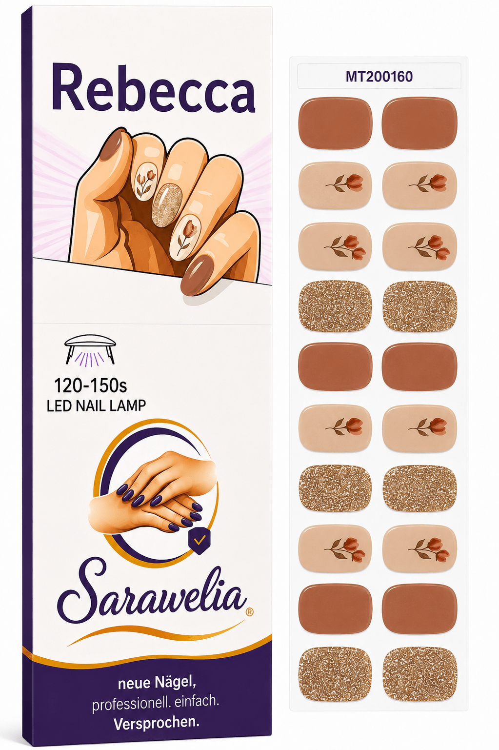 Sarawelia UV Nagelfolie Rebecca – 20 UV Nagelfolien