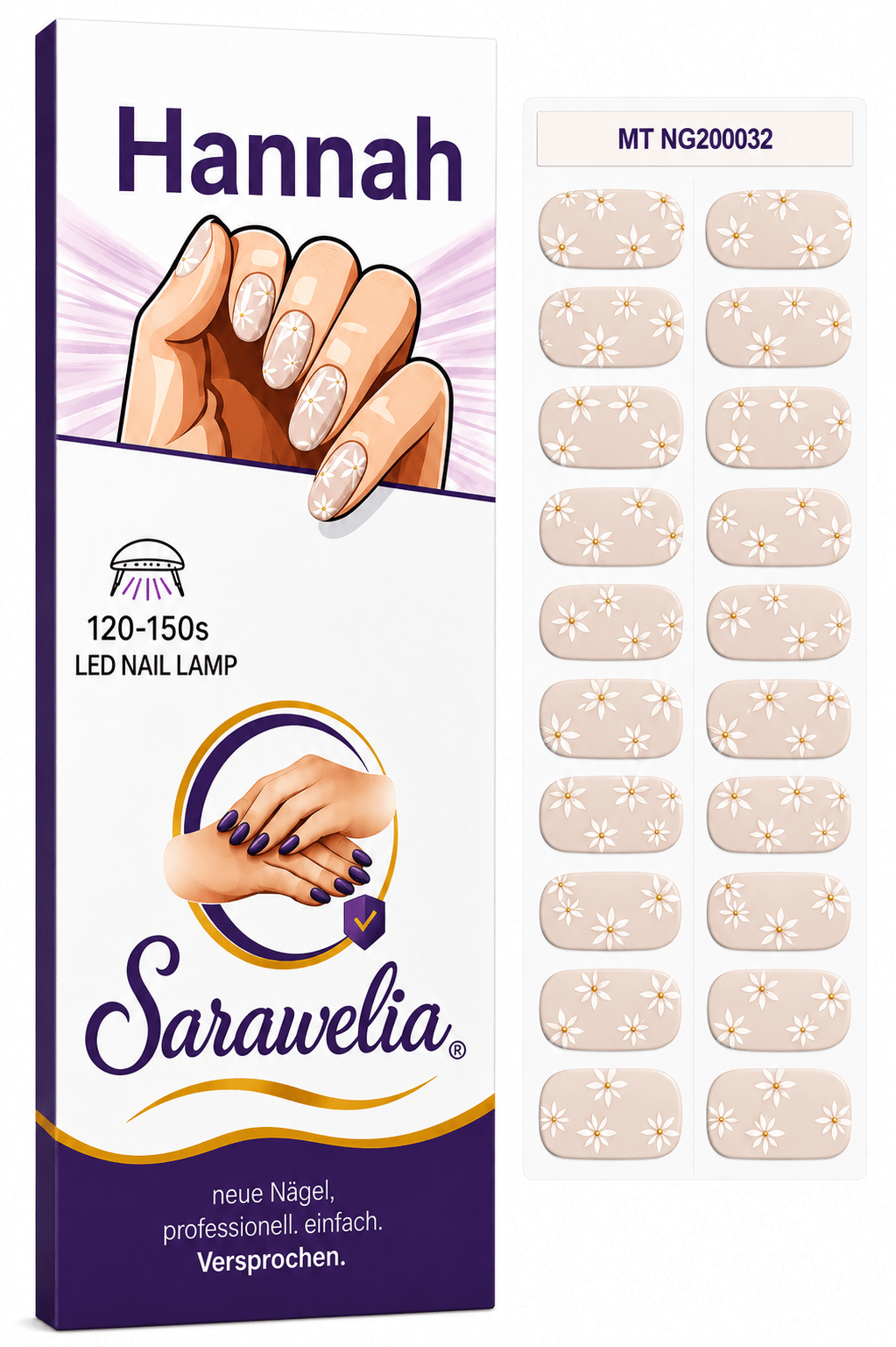 Sarawelia UV Nagelfolie Hannah – 20 UV Nagelfolien