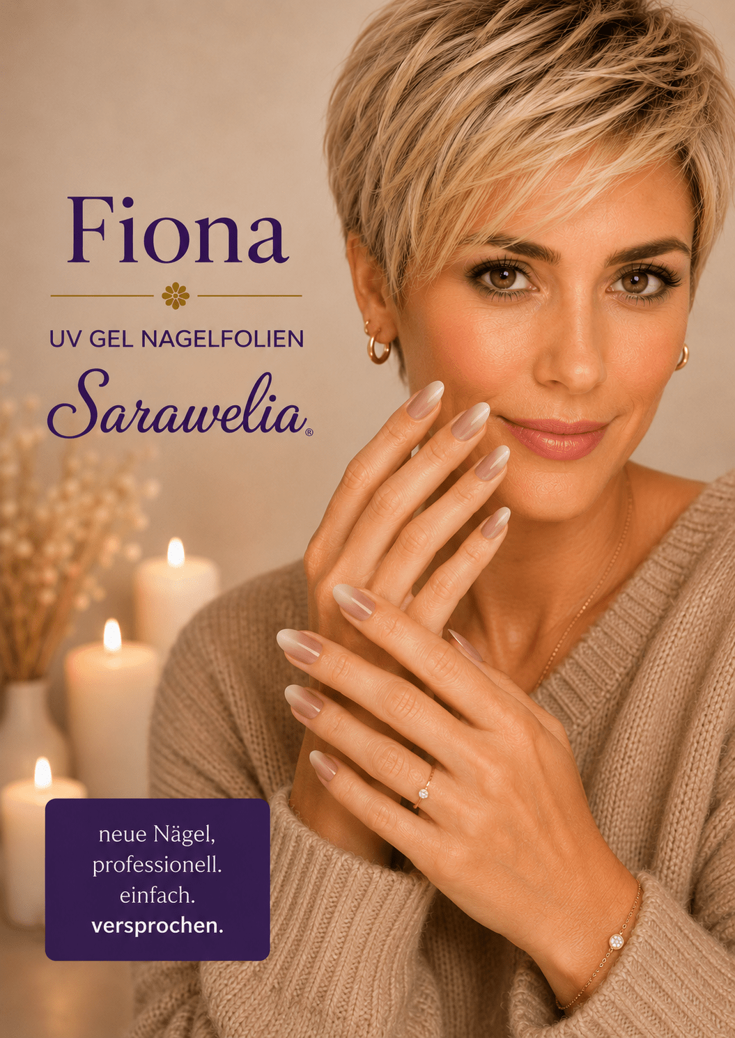 Sarawelia UV Nagelfolie Fiona – 20 UV Nagelfolien