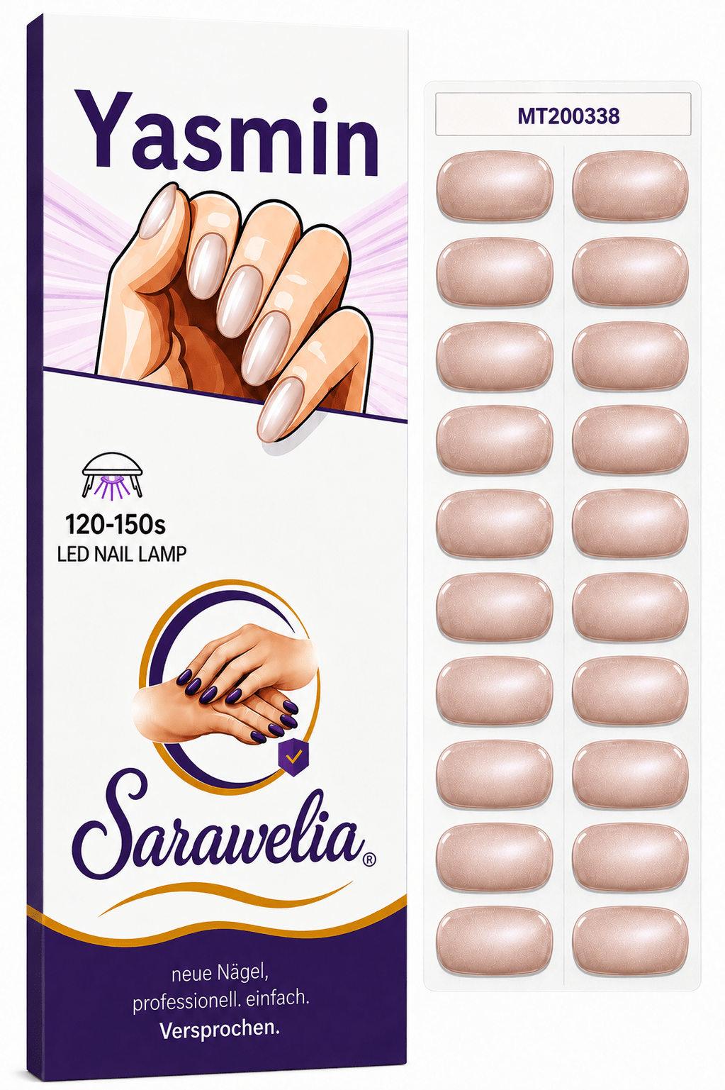 Sarawelia UV Nagelfolie Yasmin – 20 UV Nagelfolien