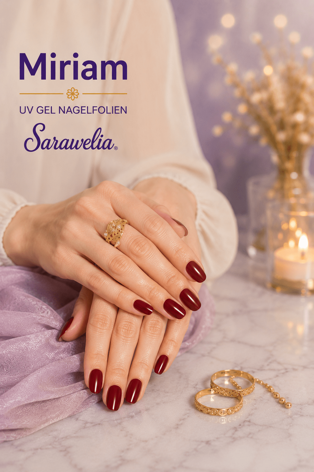 Sarawelia UV Nagelfolie Miriam – 20 UV Nagelfolien
