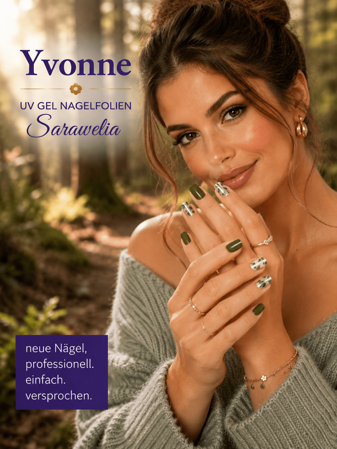 Sarawelia UV Nagelfolie Yvonne – 20 UV Nagelfolien
