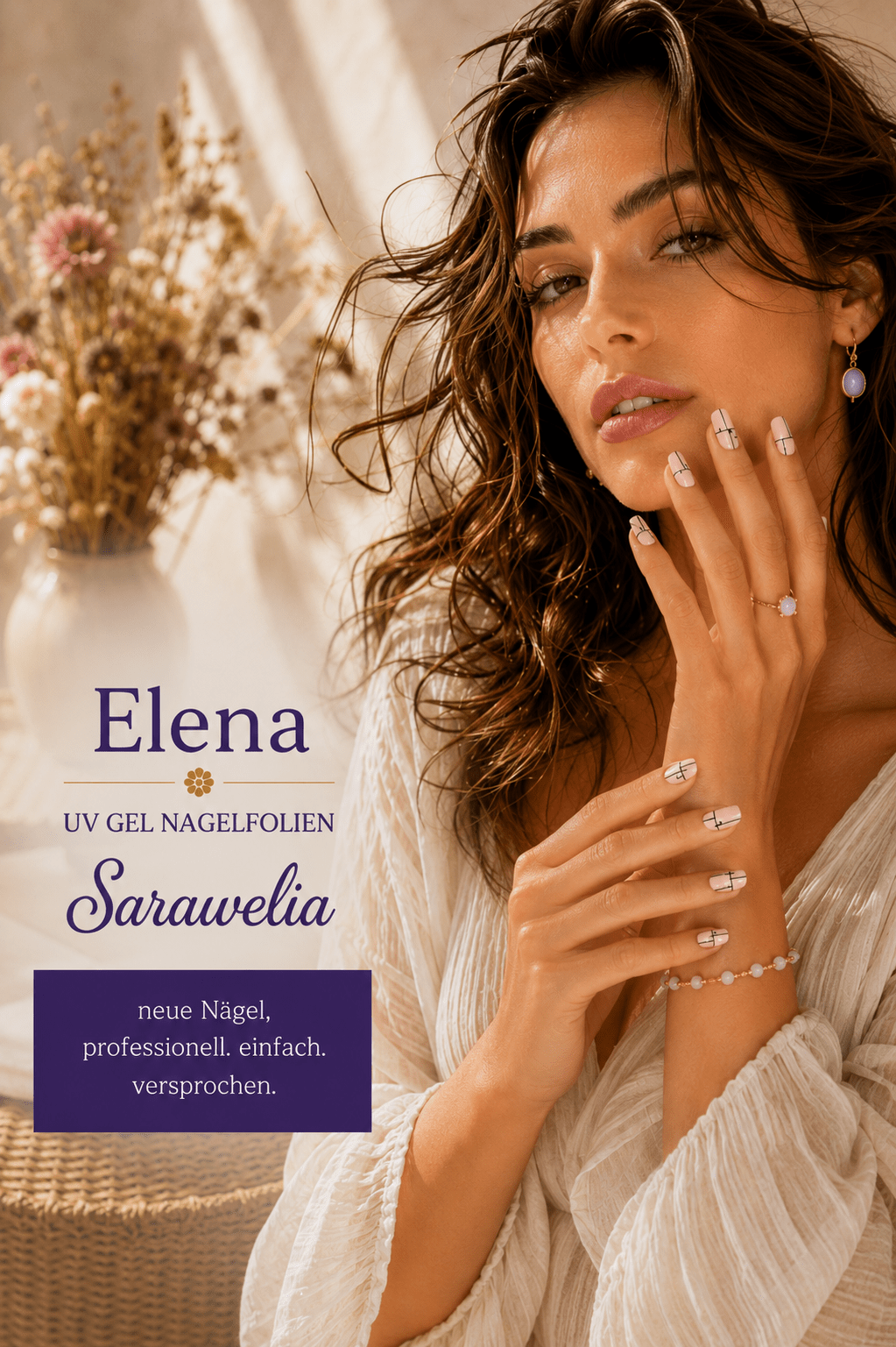 Sarawelia UV Nagelfolie Elena – 20 UV Nagelfolien