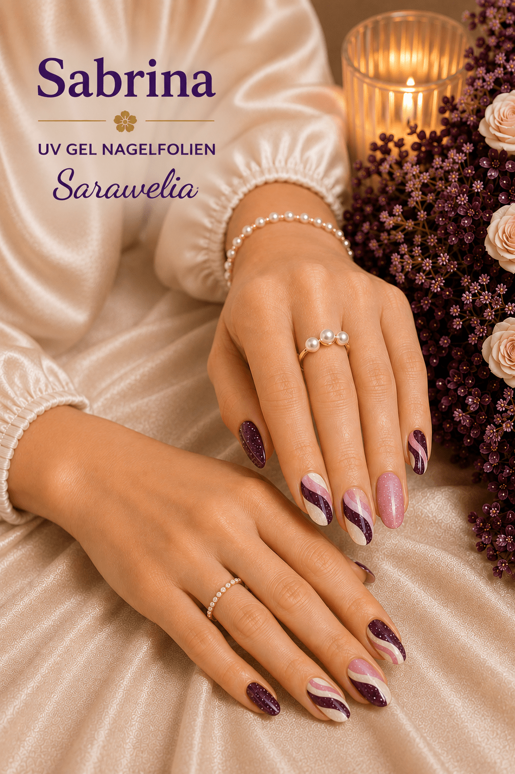 Sarawelia UV Nagelfolie Sabrina – 20 UV Nagelfolien