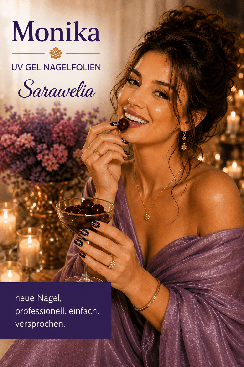 Sarawelia UV Nagelfolie Monika – 20 UV Nagelfolien